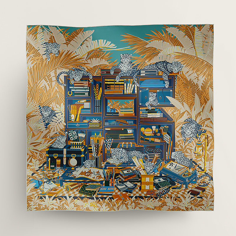 イイネいらない！超美品HERMES カレ90 ダブルフェイス 12頭のレオパード カレ 90 ダブルフェイス 《12頭のレオパード》 | Hermès - エルメス